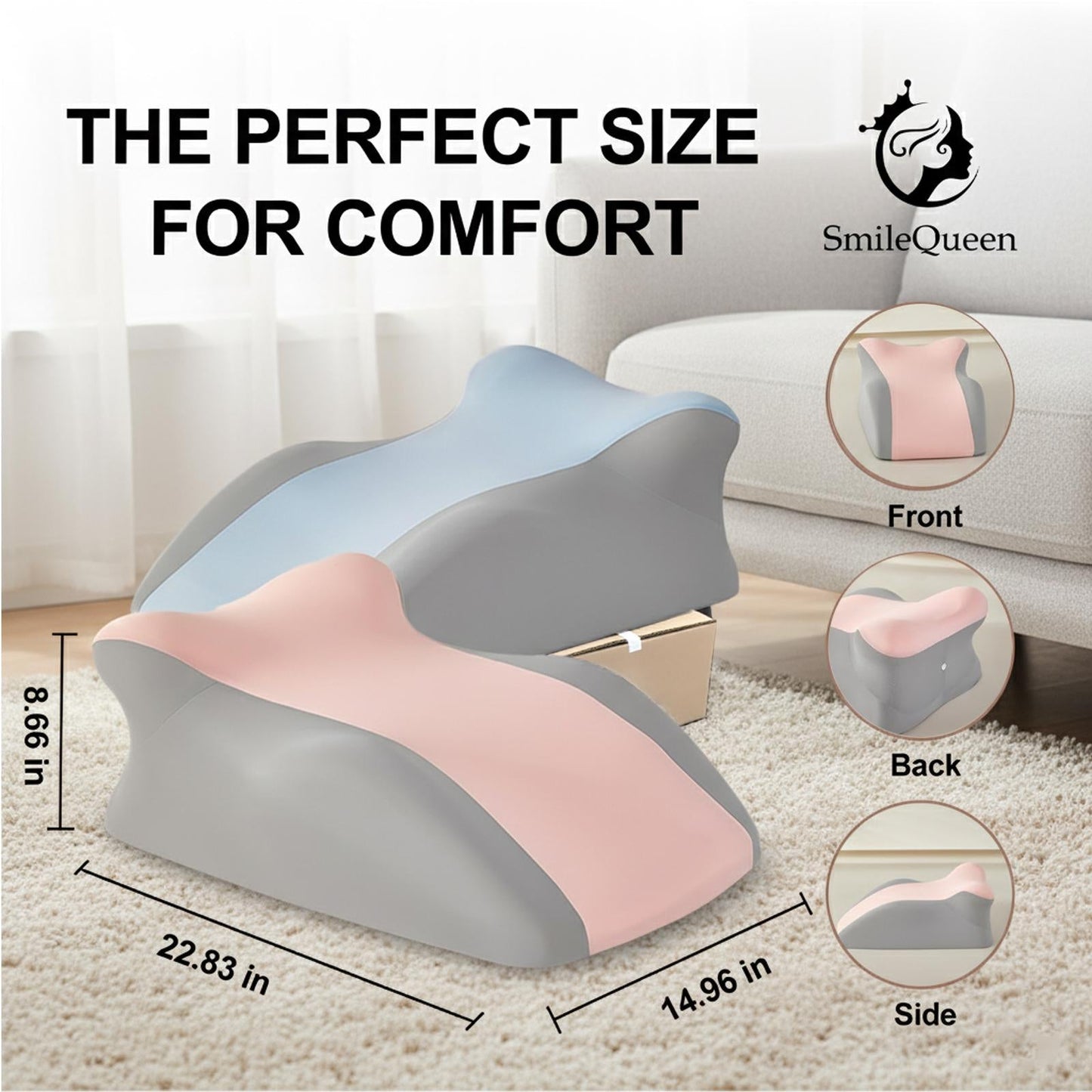 Ergonomic Support Pillow, Memory Foam Design, Versatile Used,forNeck, Back and Leg Support, Suitable for Face-DownReading pillow, Soft and Comfortable Fabric, Multi-Purpose,Removable, SleepingPillow Home, Sofa, Living Room, BedGift