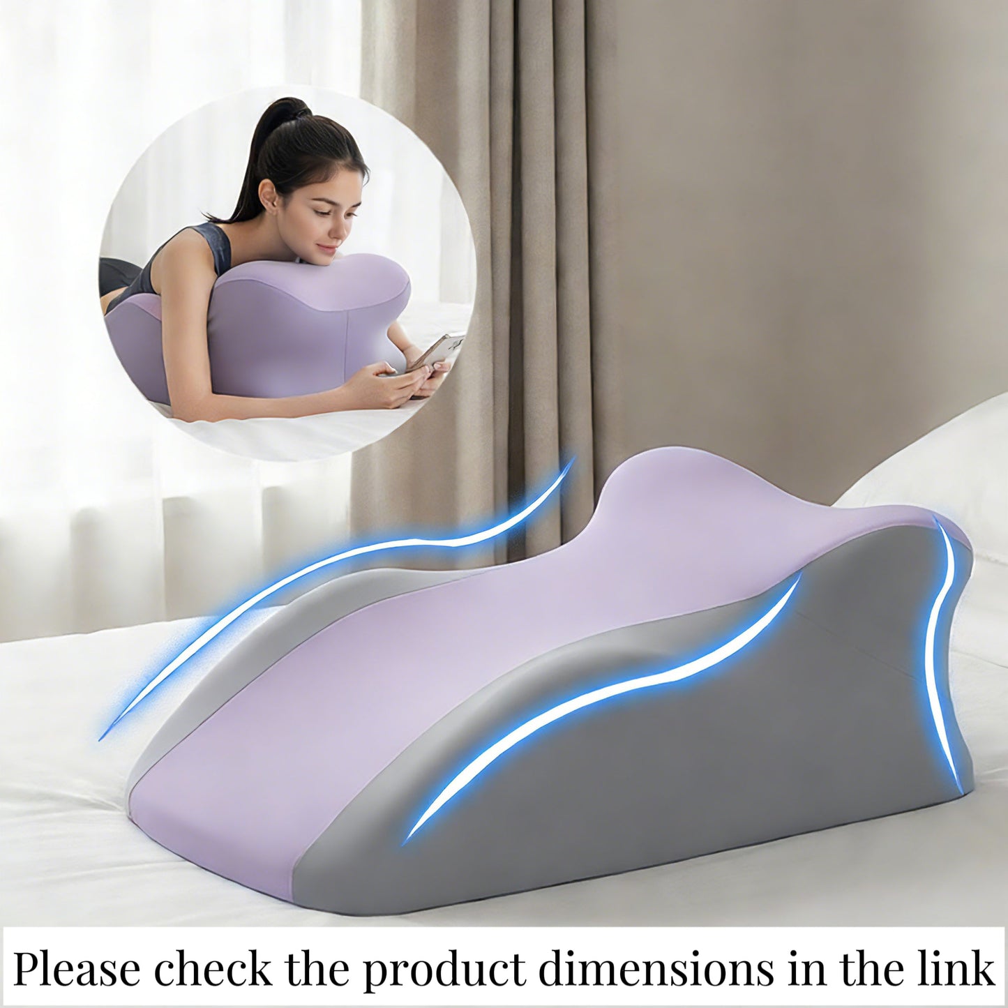 Ergonomic Support Pillow, Memory Foam Design, Versatile Used,forNeck, Back and Leg Support, Suitable for Face-DownReading pillow, Soft and Comfortable Fabric, Multi-Purpose,Removable, SleepingPillow Home, Sofa, Living Room, BedGift