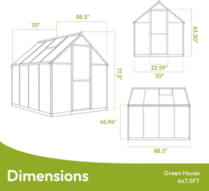Lumen 6x7 Outdoor Greenhouse