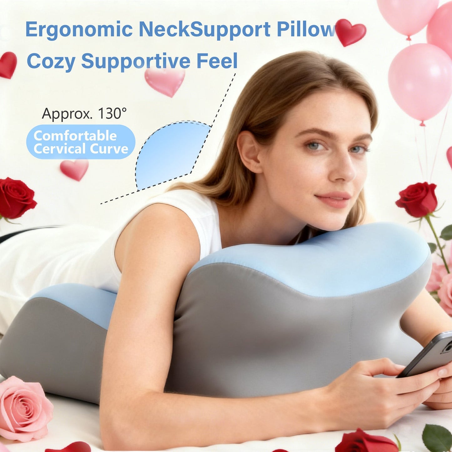 Ergonomic Support Pillow, Memory Foam Design, Versatile Used,forNeck, Back and Leg Support, Suitable for Face-DownReading pillow, Soft and Comfortable Fabric, Multi-Purpose,Removable, SleepingPillow Home, Sofa, Living Room, BedGift