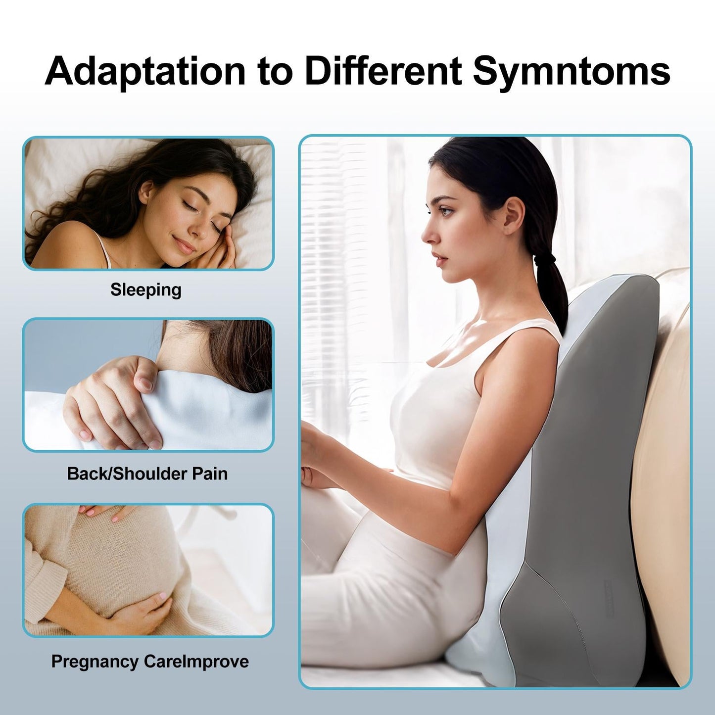 Ergonomic Support Pillow, Memory Foam Design, Versatile Used,forNeck, Back and Leg Support, Suitable for Face-DownReading pillow, Soft and Comfortable Fabric, Multi-Purpose,Removable, SleepingPillow Home, Sofa, Living Room, BedGift