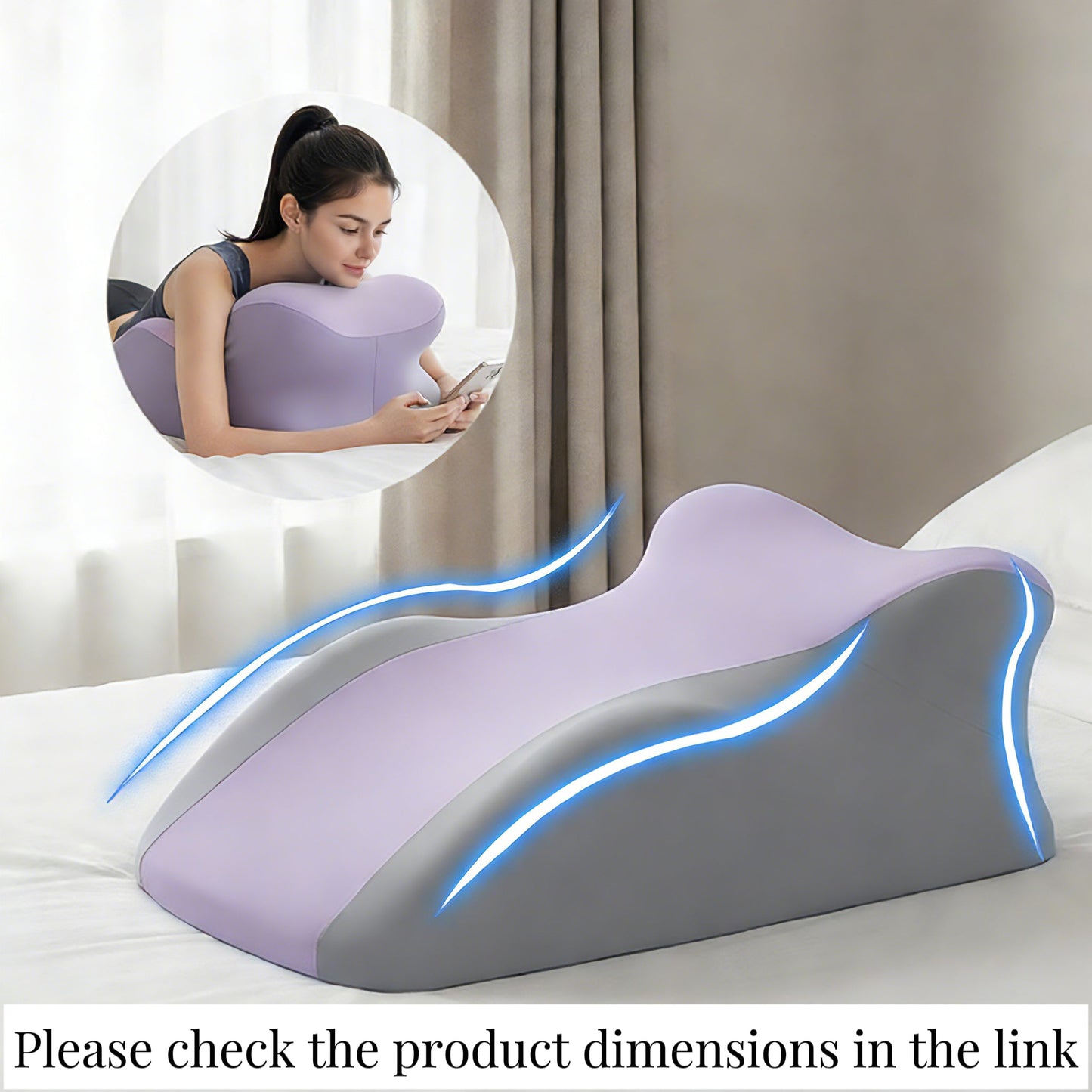 Ergonomic Support Pillow, Memory Foam Design, Versatile Used,forNeck, Back and Leg Support, Suitable for Face-DownReading pillow, Soft and Comfortable Fabric, Multi-Purpose,Removable, SleepingPillow Home, Sofa, Living Room, BedGift
